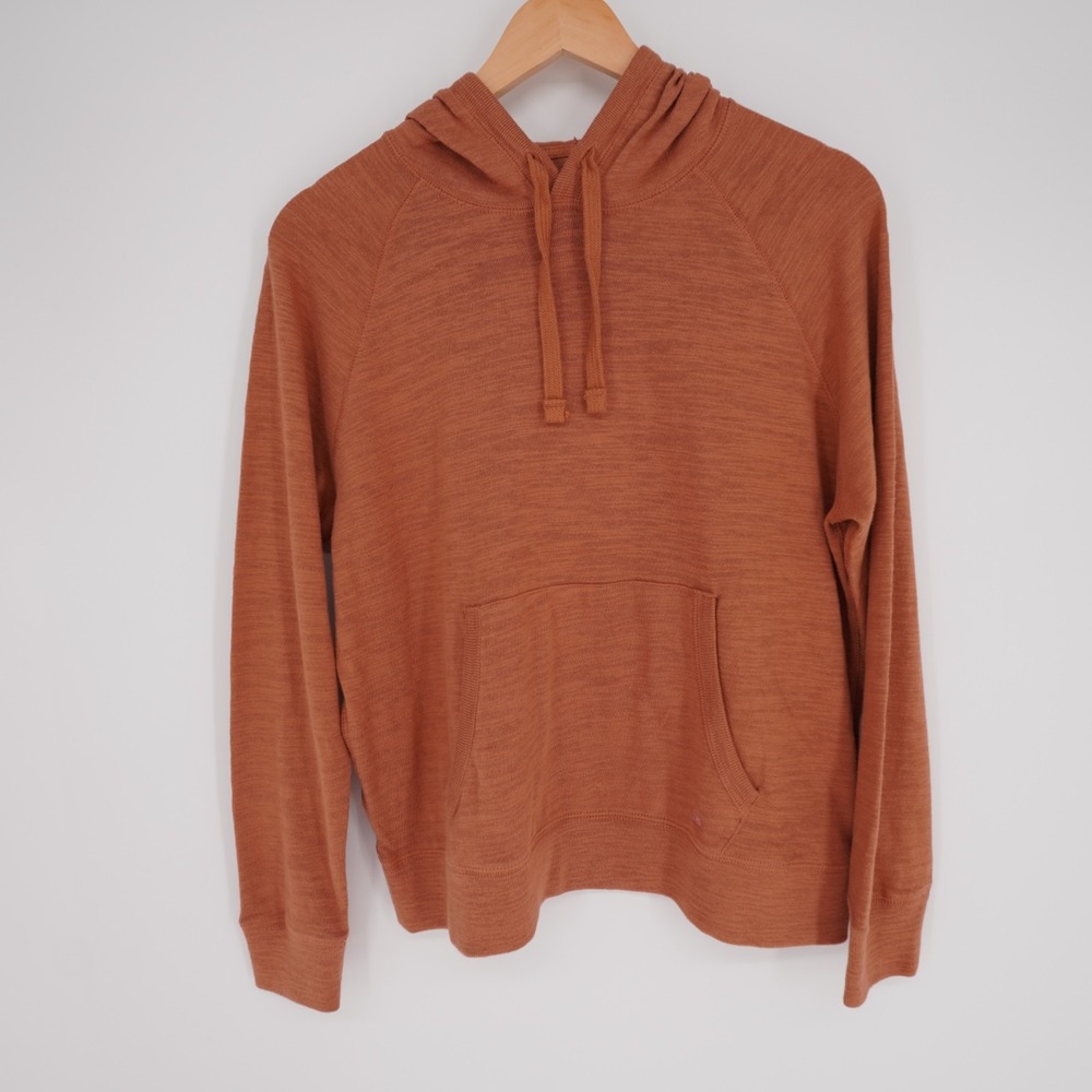 Faherty Sunwashed Organic Cotton Hoodie Mens S Orange Coastal Casual Outdoor